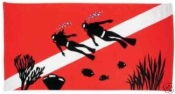 Diver Beach Towel w/ 2 Divers
