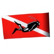 Diver Beach Towel w/ Single Diver