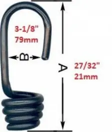  Bungee Cone Hook 1/2"/12mm  (Plastic Coated Steel)