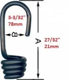  Bungee Cone Hook 3/8"/9mm  (Plastic Coated Steel)