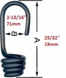  Bungee Cone Hook 5/16"/8mm  (Plastic Coated Steel)