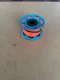 100ft Anodized Aqua-Blue Aluminum Body W/ Internal Spinner FLAT High Viz Neon Orange LINE &amp; SS Swivel