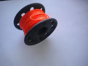 100ft PVC Coated Stainless Steel Finger Spool w/ Orange Line! "2 ONLY!" - Product Image