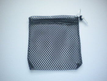 MiniDrawstringMeshBagBlackwBlackPlasticD-Ring