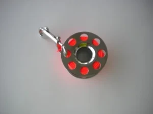 150ft Stainless Steel Finger Spool w/ Orange Line! **Large Finger Hole**  - Product Image