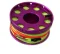 100ft Anodized Aluminum Flange Edge Finger Spool w/ Neon Yellow line &amp; line swivel! "PURPLE Body"