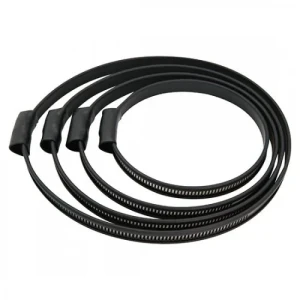 8" Stainless Steel Hose Clamp w/ Fabric Tank Guard  - Product Image