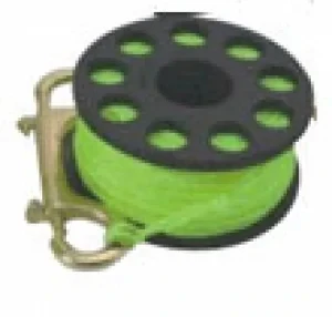 100' Finger Spool w/ Black spool body "High Viz Yellow Line" - Product Image