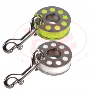 100ft Stainless Steel Finger Spool w/ White Line "Double Ender NOT Included in this Pricing!" - Product Image