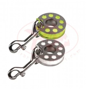 Special! 75ft Stainless Steel Finger Spool w/ White Line "Double Ender NOT included in price!" - Product Image