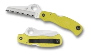Saver Salt w/Yellow FRN Handle Folding Knife 
