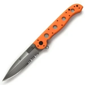 ER Knife, Orange Zytel Handle, Spearpoint, ComboEdge 