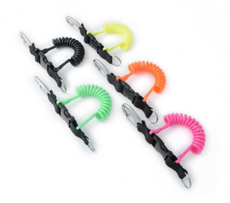 NewLanyardwWireGatedCClipSplitRingNitroxNeonGreenLanyardOnly1Available