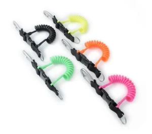 New! Lanyard w/ Wire Gated "C" Clip & Split Ring "Tec BLACK Lanyard" Only 1 Available!! - Product Image