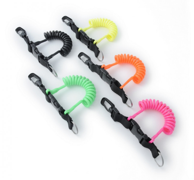 NewLanyardw360RotatingNylonClipSplitRingNitroxNeonGreenLanyardOnly1Available