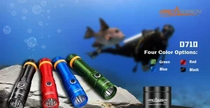 Orcatorch D710 3000 Lumen Dive Light Kit in GREEN Body! 2 Batteries in this package! 1 Left! - Product Image