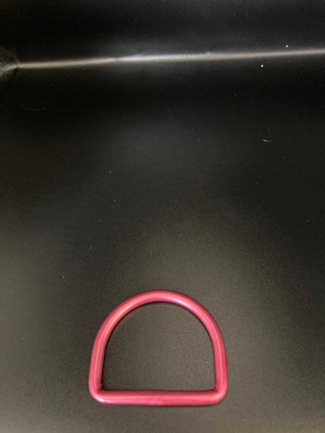 New2AluminumD-RingBENTPinkFinish
