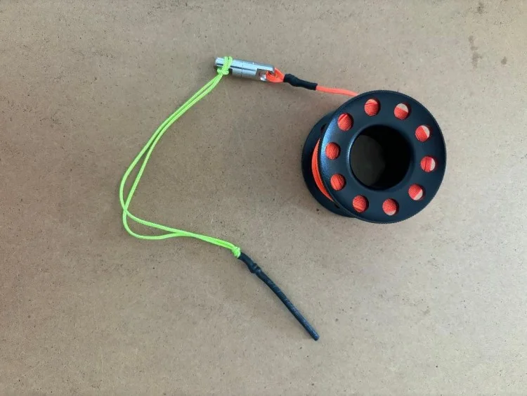 NewColorSizeMini66ftAnodizedBLACKAluminumWFLATHighVizNeonORANGELINESSLineSwivel