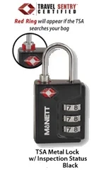 2 BLACK TSA Locks w/ indicator - Product Image