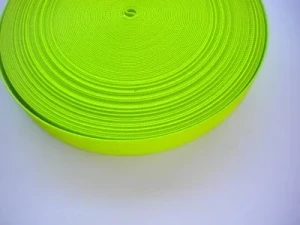 2 Inch Nylon Webbing High Viz Green "Stiff Version" - Product Image