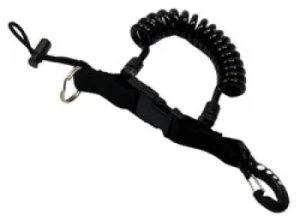 Quick Release Coiled Lanyard: Snap one end - Bungee Loop one end