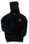 Black 9.3oz Hooded Sweatshirt w/front pouch  LARGE