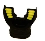 Comfort Bite Silicone Mouth Piece Standard Size "BLACK w/Yellow accents"