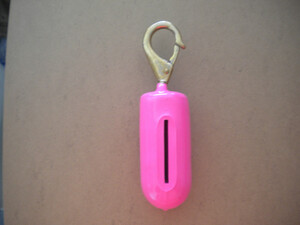 2lb Drop Weight w/ Brass Clip "Neon Pink Outer Coating Color" - Product Image