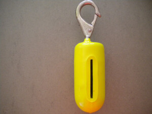 2lb Drop Weight w/ Brass Clip "Yellow Outer Coating Color" - Product Image