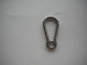 3 1/8 Inch Stainless Steel Carabineer w/ Grommet    CG-#8 - Product Image