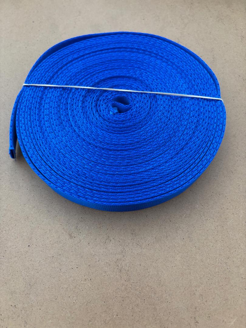 3/4" Inch Commercial Grade Tubular Webbing  - BLUE - Product Image