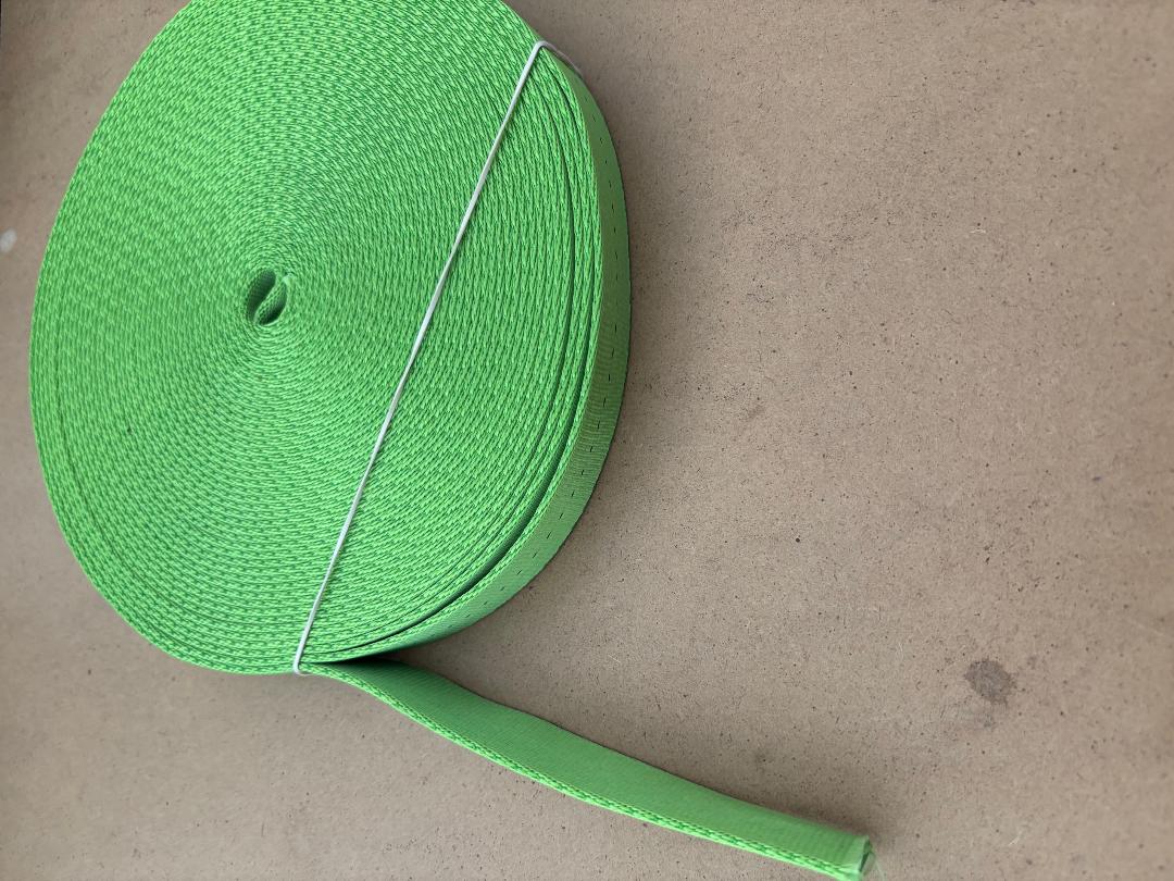 3/4" Inch Commercial Grade Tubular Webbing  - Neon Green - Product Image