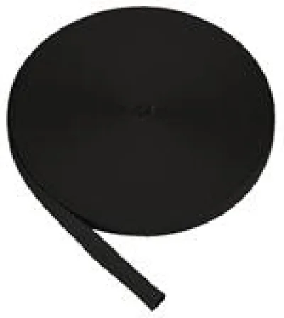 1InchCommercialGradeTubularWebbing-BLACK