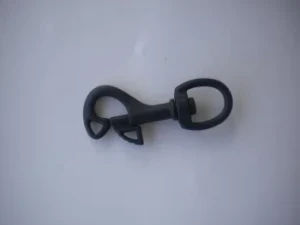 3/4" Round Swivel Butterfly Snap Black Powder Coated SS - Product Image