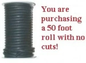 3/8" Latex Surgical Tubing BLACK "50 foot continuous Length" 