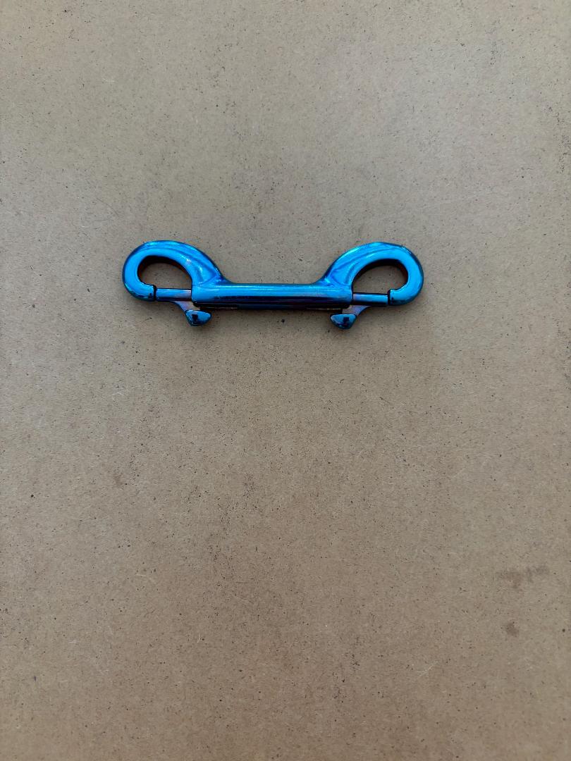 New & Limited! 4" Stainless Steel Coated Double Ender "Iridescent BLUE Colored  Body!"