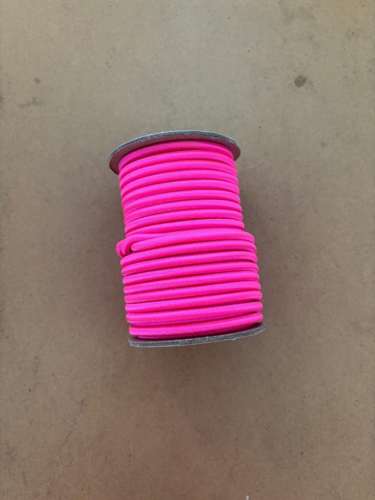New Color! 50 foot Roll 1/4" Bungee Shock Cord "Hot Pink" ...Commercial Grade New Color! 50 foot Roll 1/4" Bungee Shock Cord "Hot Pink" ...Commercial Grade