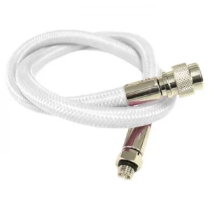 9" Double Braided BC Hose "WHITE Braided" - Product Image
