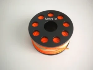 Aluminum 100ft Finger Spool "Orange #24" - Product Image