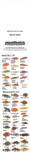 AquaSketch Pack Of 4 Color Fish ID's Scroll  "Carribbean, CA, FL &amp; Hi Scrolls"