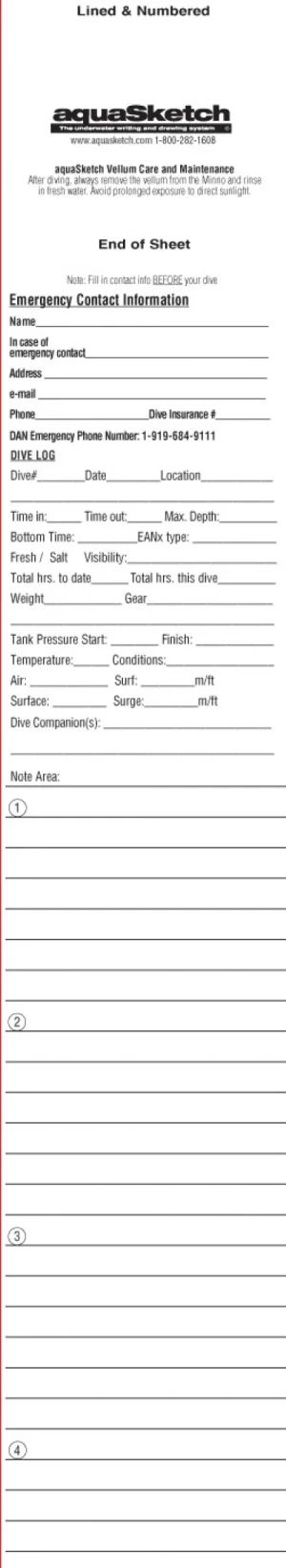 AquaSketch Lined & Numbered Scroll - Product Image
