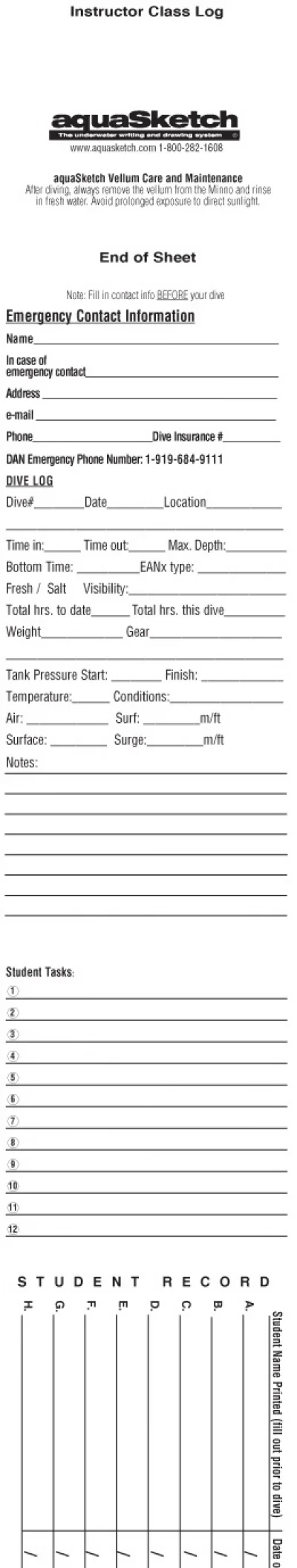 AquaSketchOpenWaterTrainingChecklistScroll