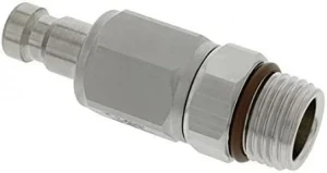 Omni Swivel BC Standard Quick Disconnect Male Fitting: Check Valve 9/16"-18m - Product Image
