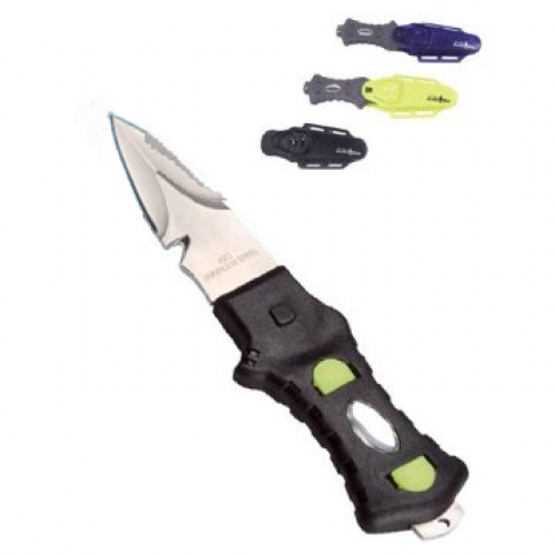 BCRangerKnifewithYELLOWplasticshealth2PointedTip