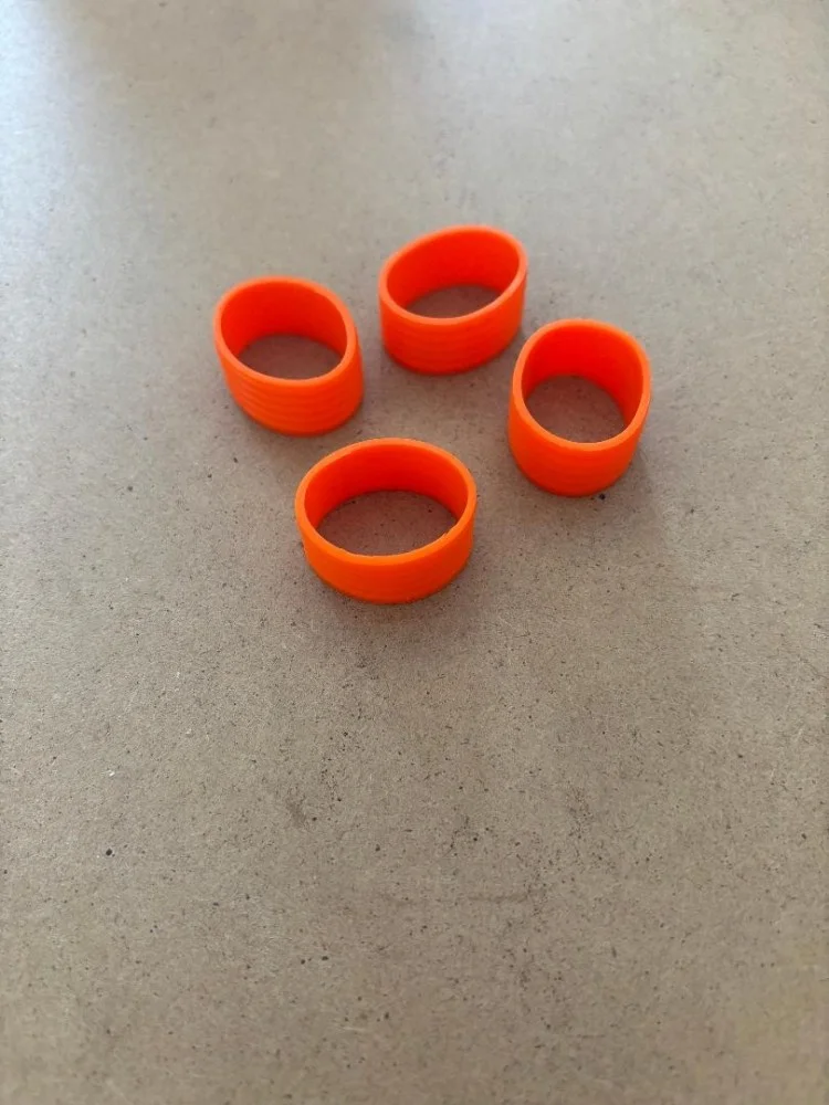 BackinStockNewColorSiliconeGripperBands4PackSafetyORANGEColor