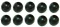 Black 1/4"  Toggle Ball "10 Piece Packl"