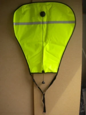 Back in Stock w/ special pricing!! 70Lb Liftbag w/Flapper valve open style in High Vis Neon Yellow w/ Reflective Tape on both sides! - Product Image