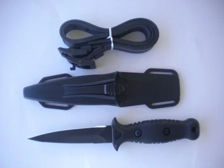 BlackSpearFishingPointedKnife