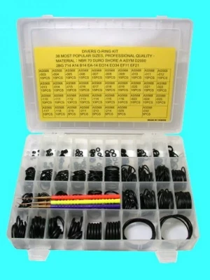 450 Pieces DELUXE Buna - 38 Sizes / NBR O-Ring Kit w/ Brass Picks - Product Image