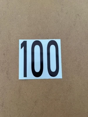 Brand New! Mod 100 Cylinder Sticker with Reflective Background